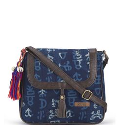 NEPRI Printed Sling Bag With Tasselled-5