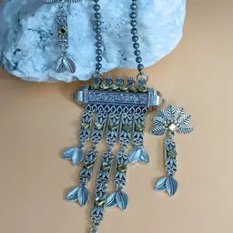 BLACKBOX Oxidised Artificial Stone Studded Jewellery Set image 5