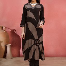 Sangria Women Printed Straight Kurta & Palazzos-image-92