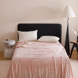 JC HOME Pink Floral AC Room Double Bed Quilt-image-95