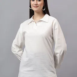 SAAKAA Cotton Shirt Shirt Collar Top-43