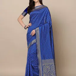 AMRUTKALA SAREES Ethnic Motif Woven Design Zari Banarasi Saree-image-82