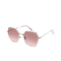 Woggles Unisex Pink Lens & Rose Gold-Toned Oversized Sunglasses with-picture-20