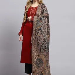 Monte Carlo Paisley Woven Design Shawl-picture-12