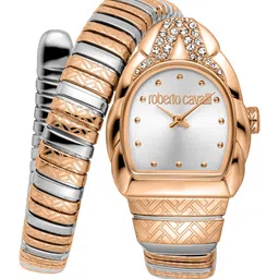 Roberto Cavalli Women Embellished Stainless Steel Wrap Around Analogue Watch RC5L133M0075-picture-46