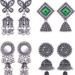 Sangria Alloy Silver-Plated Earrings-image-93