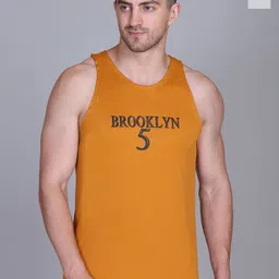 Antiloop Pack of 2 Printed Round Neck Tank Vest CB2-VSTBRK2-BULL2-ORG-GRY-M-image-37