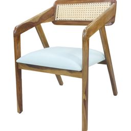 GLOBALLY INDIAN Blue And Brown Wooden Lounge Chair-image-28