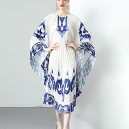 JC Collection Women Printed Kimono Sleeve Kaftan Midi Dress-picture-58