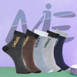 MJE Pack Of 5 Printed Mid Rise Ankle Length Socks-image-83