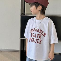 LULU & SKY Boys Colourblocked V-Neck Organic Cotton Applique T-shirt-picture-26