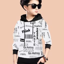 ATLANS Boys Typography Printed Hooded T-shirt-image-89