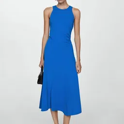 MANGO Ruched A-Line Midi Dress-39