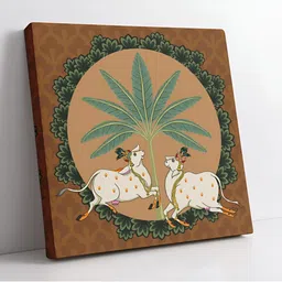 Aura Beige & Green 1 Piece Wood Birds and Animals Wall Paintings-image-75