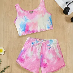 INCLUD Girls Printed Top with Shorts-image-53