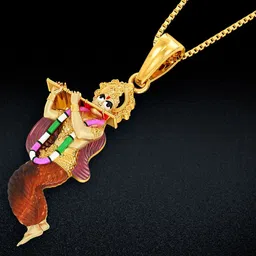 Joyalukkas Unisex 22KT Gold Lord Krishna Gold Pendant - 3.901 g-picture-22