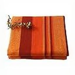 RANGBHAR Orange Coloured & Maroon Striped Cotton Double Bedcover-image-80