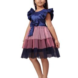 BAESD Flutter Sleeve Net Fit & Flare Dress image 4