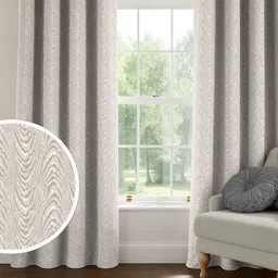 Myntra Elegant Homes Beige Set of 2 Geometric Black Out Door Curtain-image-98