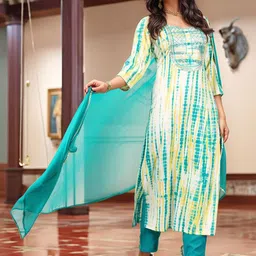 Anni Designer Women Embroidered Sequinned Kurta with Trousers & Dupatta-image-41