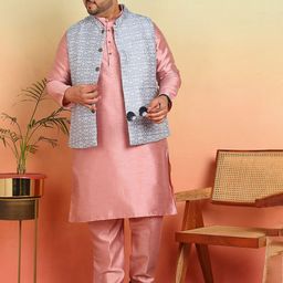 Sztori Woven Design Nehru Jacket-image-76