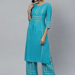 IKRASS Women Printed Regular Kurta with Palazzos-picture-51