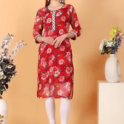 Tulip Eden Women Floral Embroidered Chikankari Kurta-19