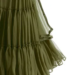 DIVASTRI Embellished Sequinned Semi-Stitched Lehenga & Unstitched Blouse With Dupatta image 3