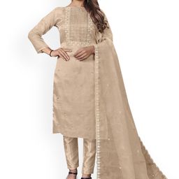 Maroosh Embroidered Organza Unstitched Dress Material-image-73