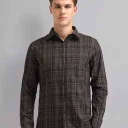 AD By Arvind Men Slim Fit Tartan Checks Checked Casual Shirt-image-65