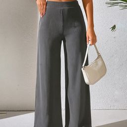 Moda Rapido Women Grey Polyester High-Rise Wrinkle Free Trousers-picture-5