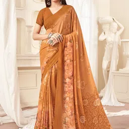 LeeliPeeri Designer Floral Poly Georgette Saree-picture-6