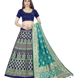 DIVASTRI Semi-Stitched Lehenga & Unstitched Blouse With Dupatta-picture-27