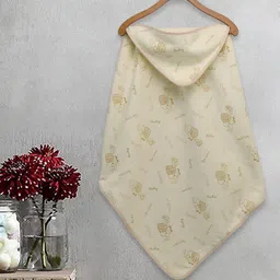 Myntra Elegant Homes Kids Yellow & Brown Printed Cotton 420 GSM Bath Towel-image-47