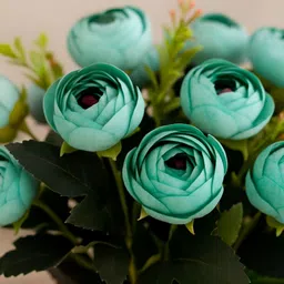 ARTSY Green & Brown Peony Artificial Flower With Pot image 5