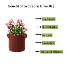 Gau Sudh Brown Textured 500 Gsm Geo Fabric Grow Bag-picture-1