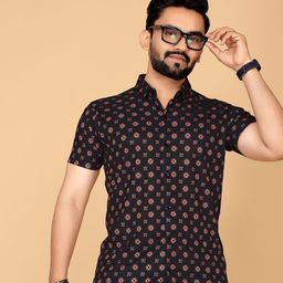 FABRIPPLE Men Classic Opaque Printed Casual Shirt-image-60