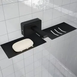 GLOXY Black Stainless Steel Soap Holder-picture-11