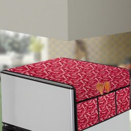 The Furnishing Tree Red Plastic Refrigerator Cover-image-36