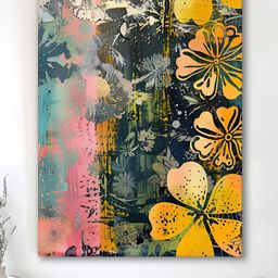 Myntra Elegant Homes Orange 1 Piece Canvas Floral and Botanical Wall Paintings-image-99