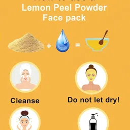 HerbsLand Lemon Peel Powder Face Pack For Detox & Deep Cleansing - 100 g image 5