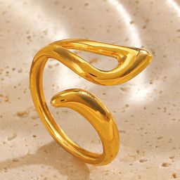 LULU & SKY Gold Plated Finger Ring-image-1