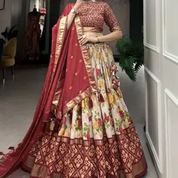 BAESD Semi-Stitched Lehenga & Unstitched Blouse With Dupatta-picture-49