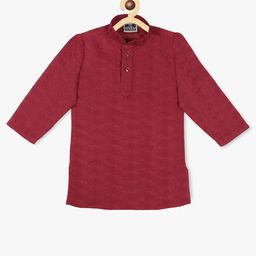 SG YUVRAJ Boys Embroidered Chikankari Khadi Kurta-picture-29