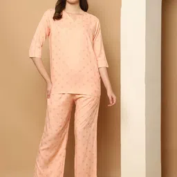 Purple State Women Printed Night suit-image-56