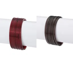 1ST TIME Set Of 24 Maroon Alloy Bangles-picture-8