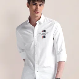 U.S. Polo Assn. Men Classic Spread Collar Solid Cotton Casual Shirt-picture-56