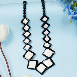 Bamboo Tree Jewels Artificial Beaded Tribal Statement Necklace-image-90