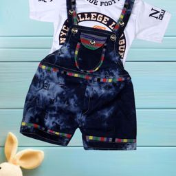 BAESD Infants Short Dungaree With Printed T-Shirt-50