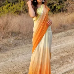 PYOS Ombre Pure Georgette Saree-picture-17